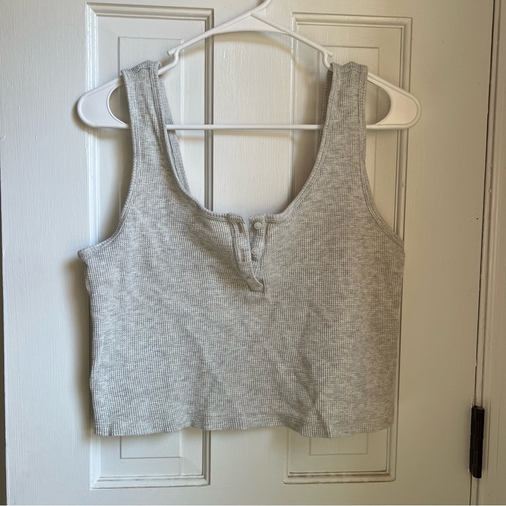 Old Navy Women’s Waffle Cropped Tank Top Size Large